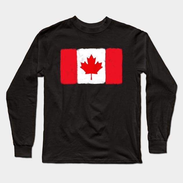 Canada Grunge Flag Long Sleeve T-Shirt by shamila